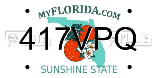 417VPQ Florida License Plate