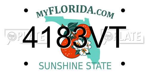4183VT Florida License Plate