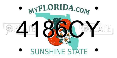 4186CY Florida License Plate