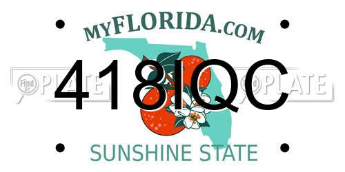 418IQC Florida License Plate