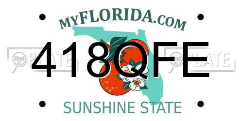 418QFE Florida License Plate