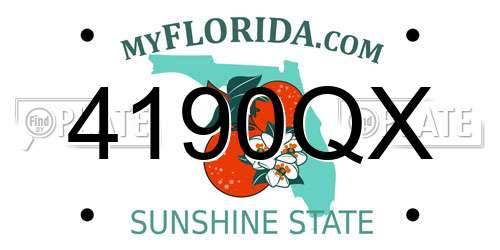 4190QX Florida License Plate