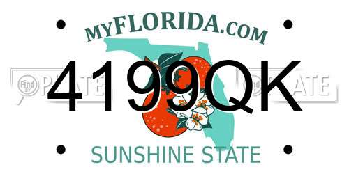 4199QK Florida License Plate