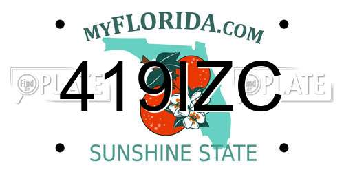 419IZC Florida License Plate