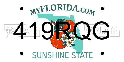 419RQG Florida License Plate