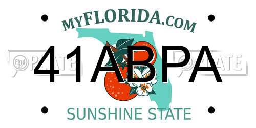 41ABPA Florida License Plate