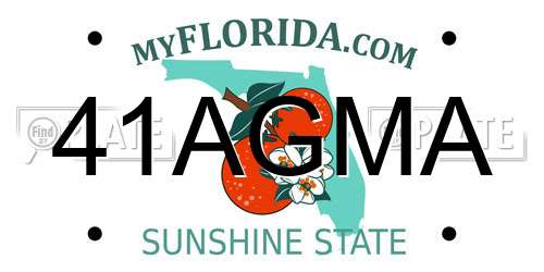 41AGMA Florida License Plate