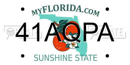 41AQPA Florida License Plate