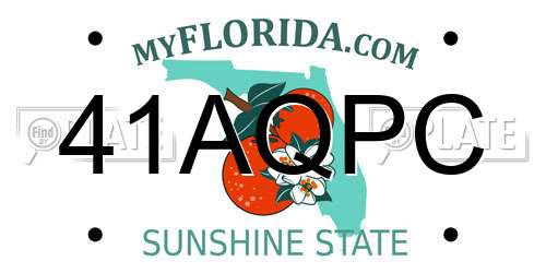 41AQPC Florida License Plate