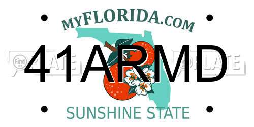41ARMD Florida License Plate