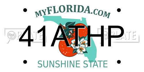 41ATHP Florida License Plate