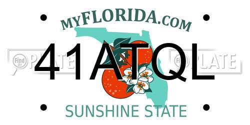 41ATQL Florida License Plate