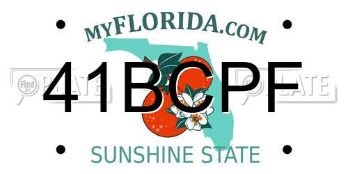 41BCPF Florida License Plate