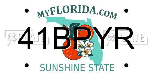 41BPYR Florida License Plate