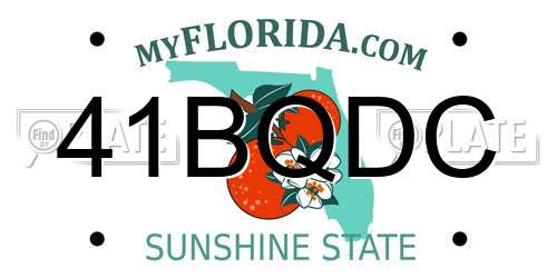 41BQDC Florida License Plate
