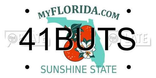 41BUTS Florida License Plate
