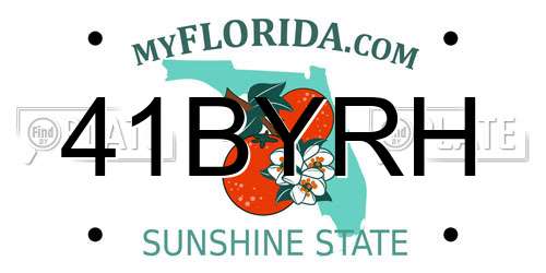 41BYRH Florida License Plate