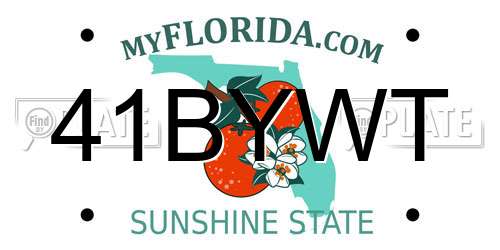 41BYWT Florida License Plate
