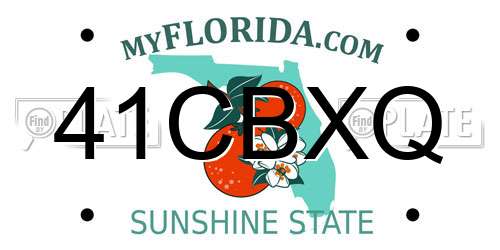 41CBXQ Florida License Plate