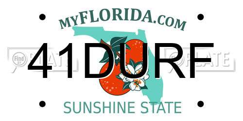 41DURF Florida License Plate