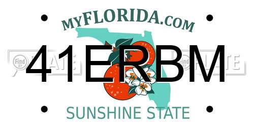 41ERBM Florida License Plate