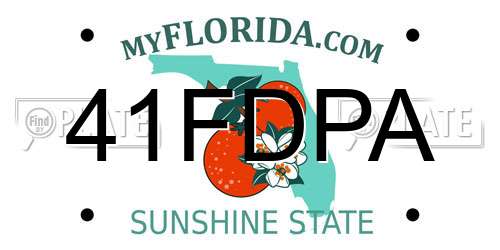 41FDPA Florida License Plate