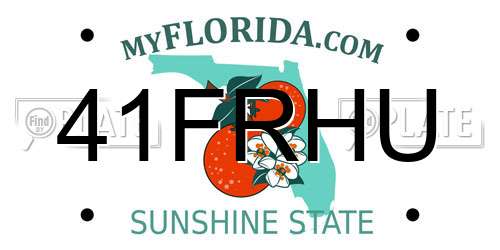 41FRHU Florida License Plate