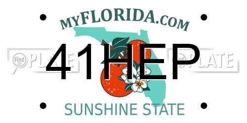 41HEP Florida License Plate