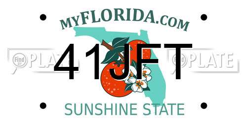 41JFT Florida License Plate