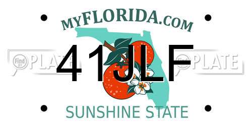 41JLF Florida License Plate