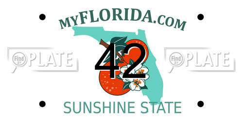 42 Florida License Plate
