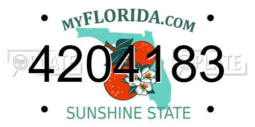 4204183 Florida License Plate