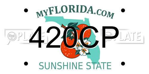 420CP Florida License Plate