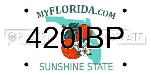 420IBP Florida License Plate