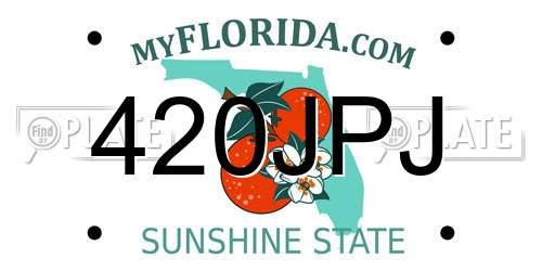 420JPJ Florida License Plate