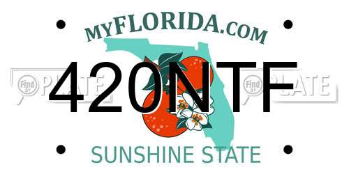 420NTF Florida License Plate