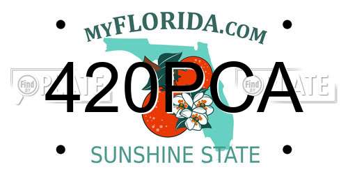 420PCA Florida License Plate