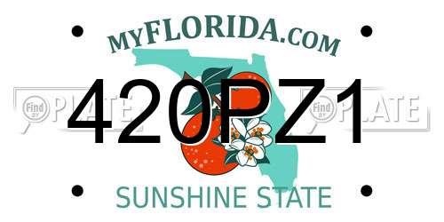 420PZ1 Florida License Plate