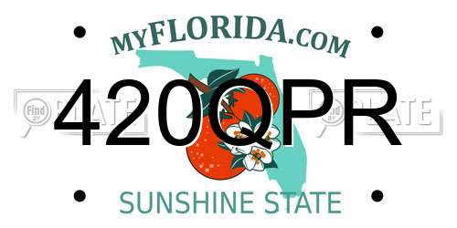 420QPR Florida License Plate
