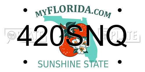 420SNQ Florida License Plate