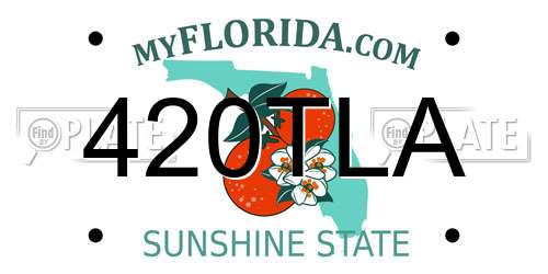 420TLA Florida License Plate