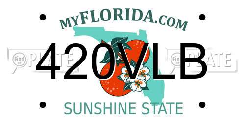 420VLB Florida License Plate