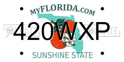 420WXP Florida License Plate