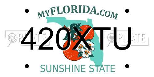 420XTU Florida License Plate