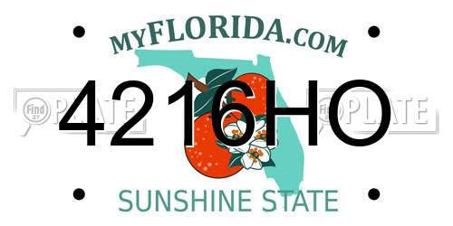 4216HO Florida License Plate