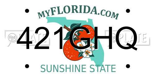 421GHQ Florida License Plate