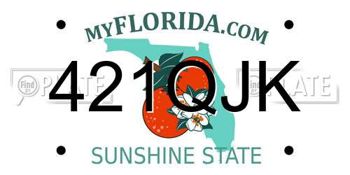 421QJK Florida License Plate