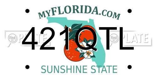 421QTL Florida License Plate