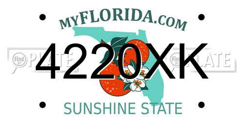 4220XK Florida License Plate