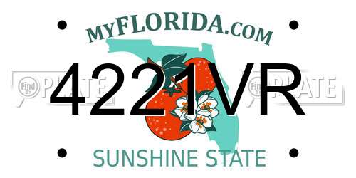 4221VR Florida License Plate